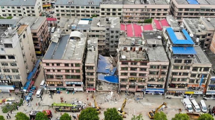 Derrumbe de edificio en China deja 23 personas desaparecidas: VIDEO