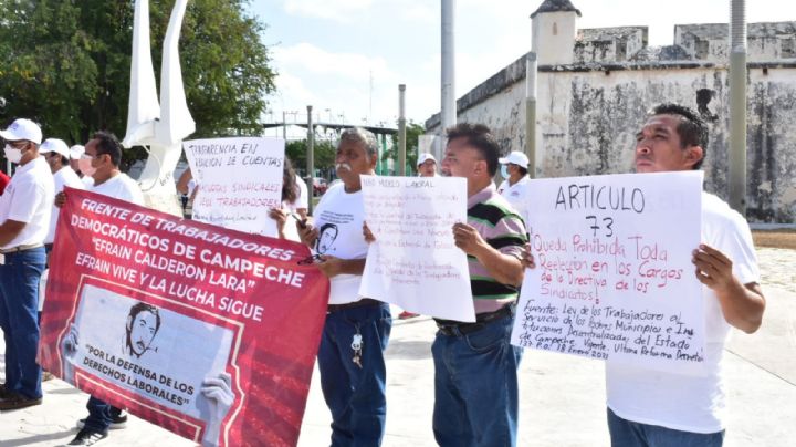 Sindicatos de Campeche exigen reforma laboral en el marco del Día del Trabajo