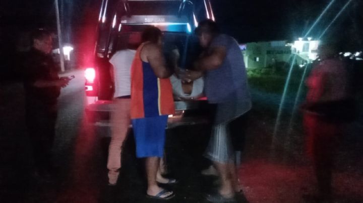 Joven resulta herido tras chocar contra un taxi en Escárcega, Campeche