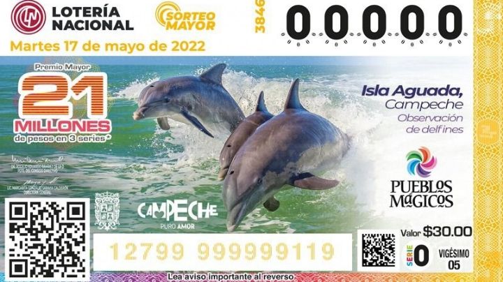 Isla Aguada y Palizada, imágenes de los 'cachitos' del próximo sorteo de la Lotería Nacional