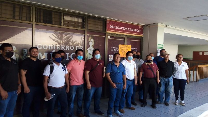 Trabajadores de la Secretaría de Bienestar de Campeche paran labores por falta de pagos