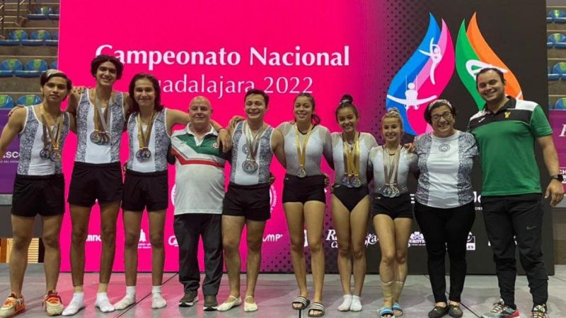 Yucatecos ganan 9 medallas de oro en el Campeonato Nacional de Gimnasia de Trampolín