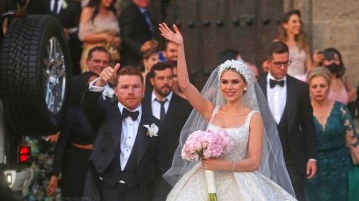 'Canelo' Álvarez y Fernanda Gómez festejan aniversario de bodas en Grecia: VIDEO