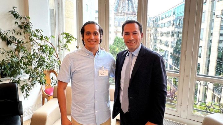 Mauricio Vila se reúne con estudiante yucateco de ingeniería en París