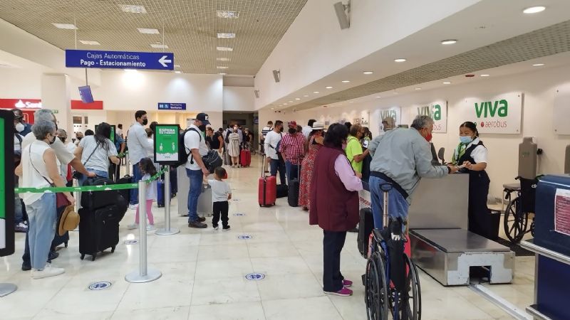 Aeropuerto de Mérida registra vuelos adelantados; hay 54 programados este jueves