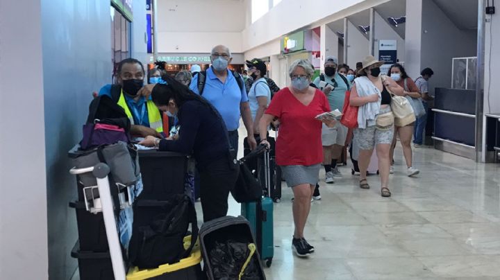 Vuelos a Canada y EU, entre los cancelados en el aeropuerto de Cancún: VIDEO