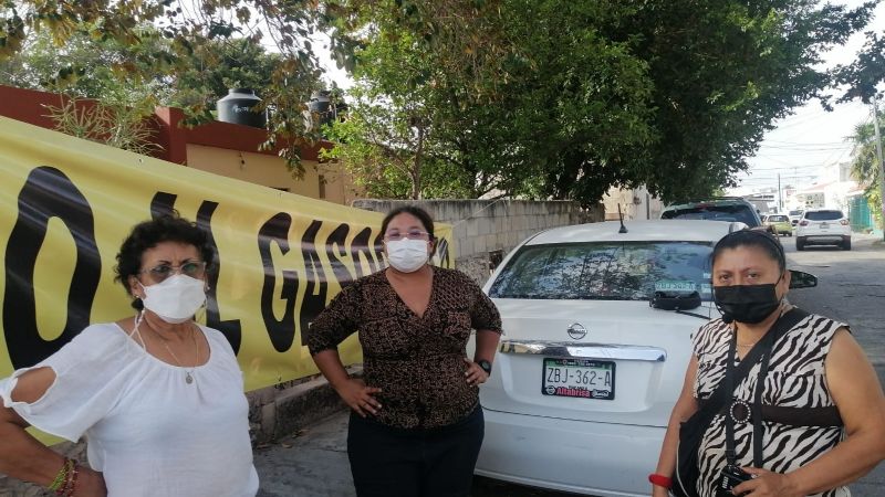 Vecinos de San Damián, en Mérida, bloquean calle en protesta contra los gasoductos de Engie: VIDEO