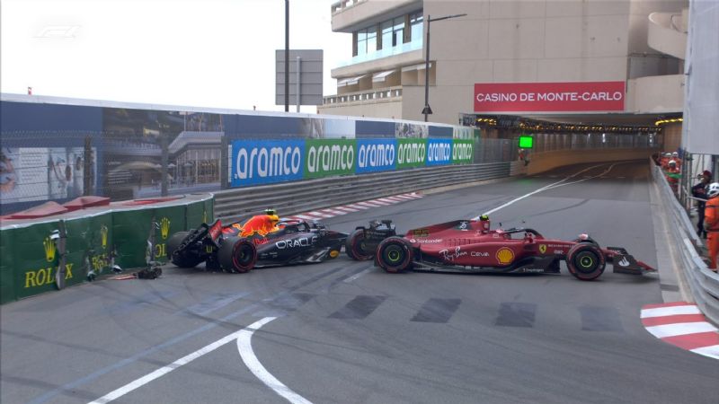 Checo Pérez saldrá tercero en el GP de Mónaco tras sufrir leve accidente en la Q3