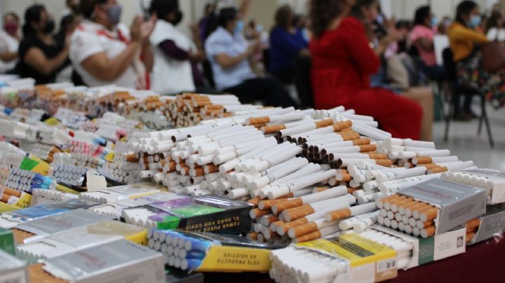 Copriscam destruye más de 8 mil cigarros decomisados en comercios de Campeche