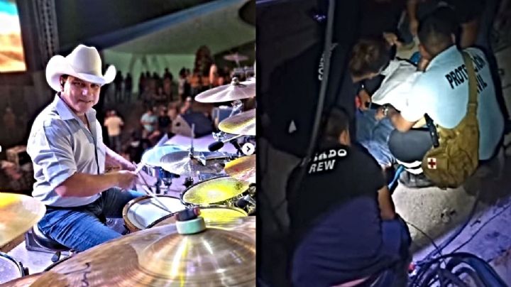 Baterista de Grupo Pesado sufre fuerte accidente sobre el escenario