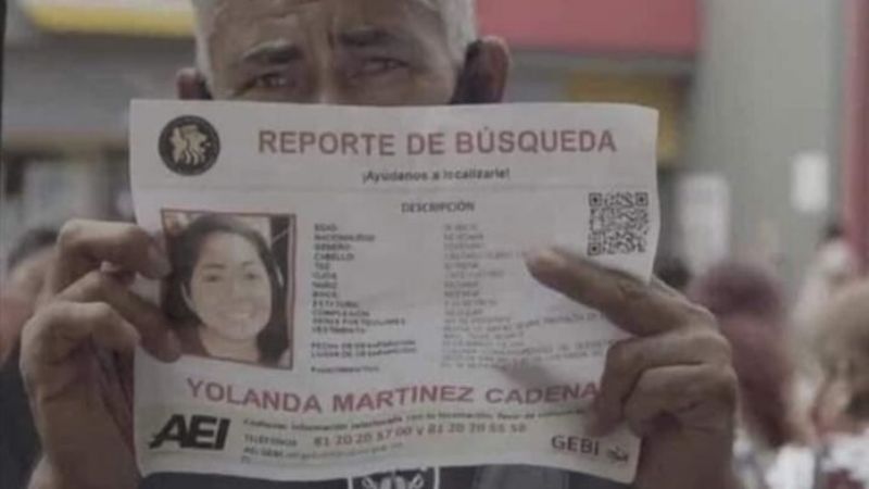 Fiscalía de Nuevo León confirma el hallazgo del cuerpo de Yolanda Martínez