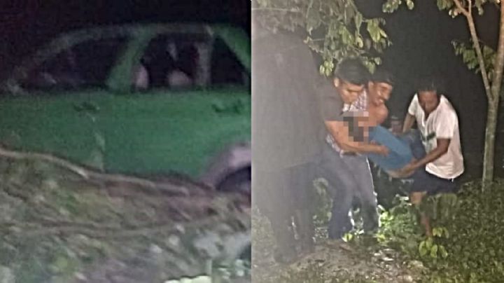 Conductor ebrio atropella a dos jóvenes en motocicleta en Xpujil; murieron en el hospital