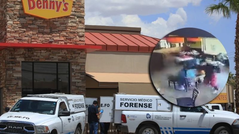 Cámara capta ataque ocurrido en el restaurante Denny's de Ciudad Juárez: VIDEO