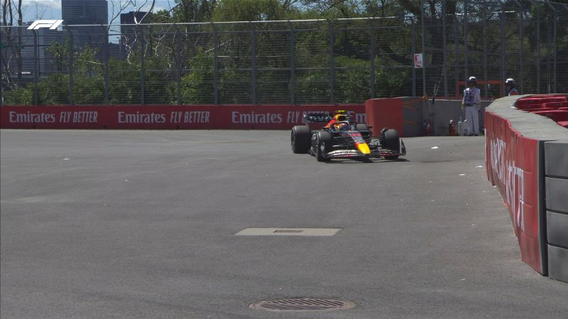 Checo Pérez deja el circuito del Gran Premio de Canadá