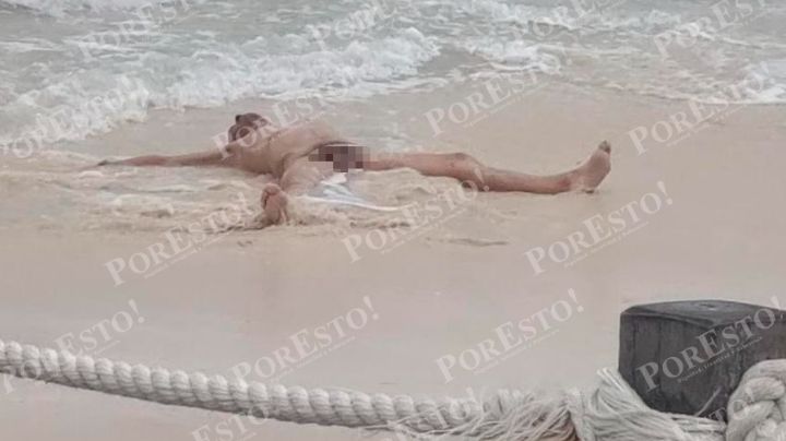 Recala el cuerpo desnudo de un hombre a Playa Gaviota Azul en Cancún