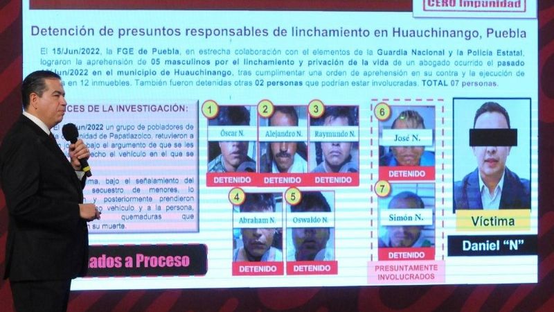 SSPC confirma nueve detenidos por linchamiento de Daniel Picazo en Puebla