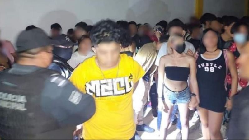 Policía de Kanasín clausura fiesta clandestina con 180 menores; había drogas como cristal y piedra
