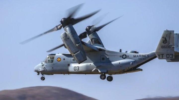 Mueren cinco marines de EU al estrellarse en un avión Osprey