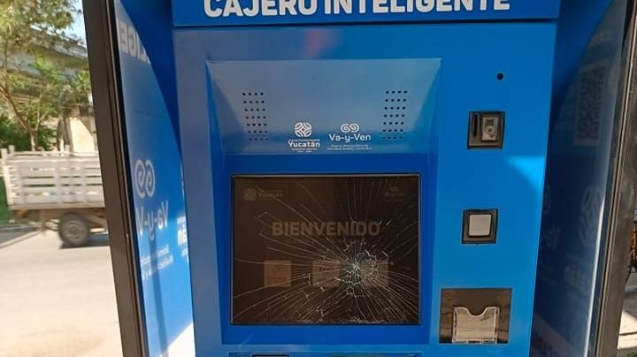 ¡Van dos! cajero 'Va y Ven' fue vandalizado en Mérida; ahora en la Fidel Velázquez