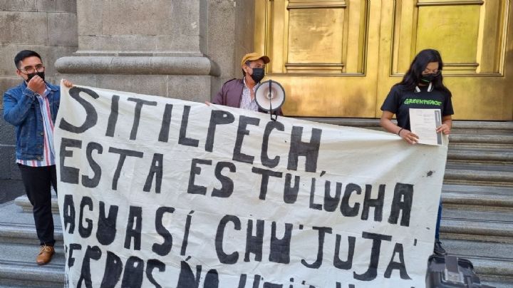 Pobladores de Sitilpech, Yucatán, protestan contra Kekén frente a la SCJN en la CDMX