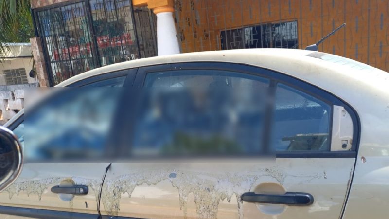 Escriben mensaje con amenazas en un vehículo en José María Morelos
