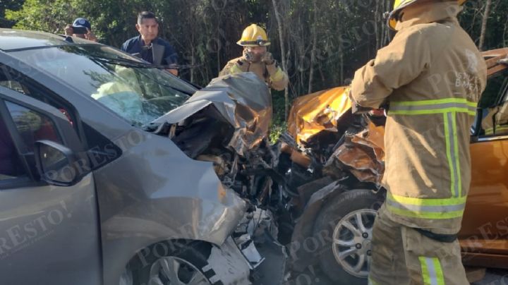 Choque entre dos automovilistas en la carretera Cancún-Mérida deja un muerto