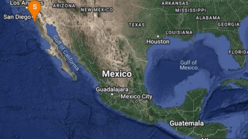 Se registra sismo frente a las costas de Ensenada, Baja California