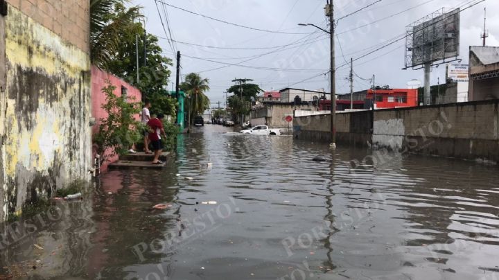 Lluvias provocan inundaciones en la Región 102 de Cancún: VIDEO