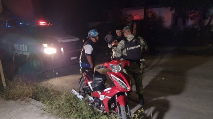 Vehículo del Ejército choca con motociclista en Quintana Roo