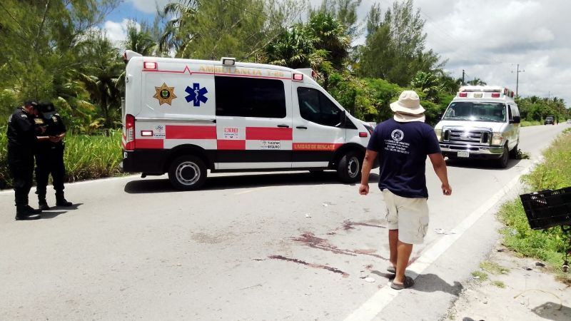 Extranjero atropella a pareja de motociclistas en San Crisanto, Yucatán