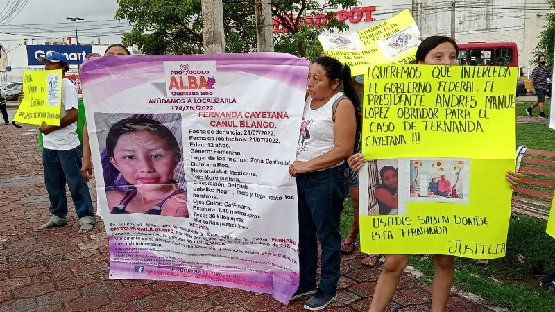 Familiares de Fernanda se manifiestan en Cancún ante la ineficacia de la FGE Q.Roo: VIDEO