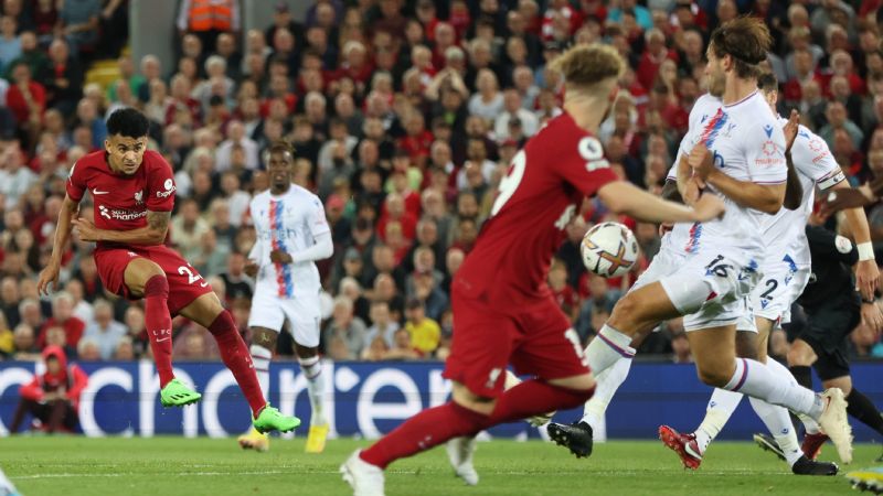 Liverpool decepciona, Luis Díaz rescata y Darwin Nuñez explota contra el Crystal Palace