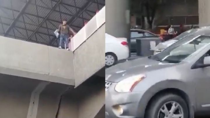 Hombre se arroja del Metro Cuauhtémoc de Monterrey, Nuevo León: VIDEO