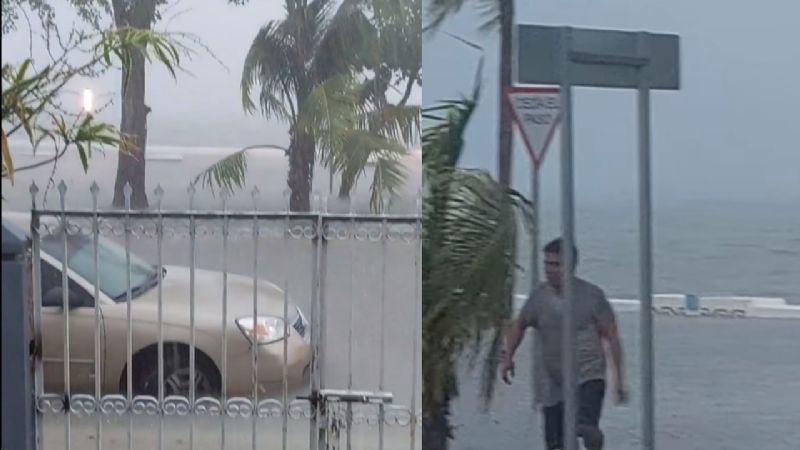 Lluvias de la Onda Tropical 23 desbordan la bahía de Chetumal: VIDEO