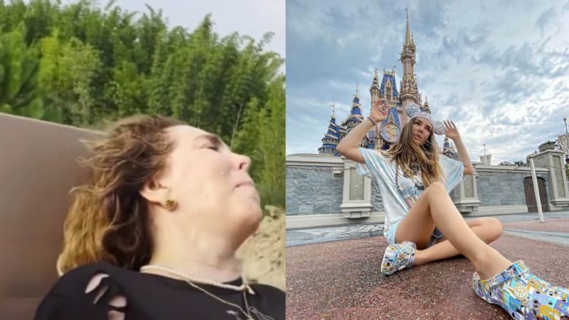 Belinda provoca terror a su madre durante su visita en Disney World en Florida: VIDEO