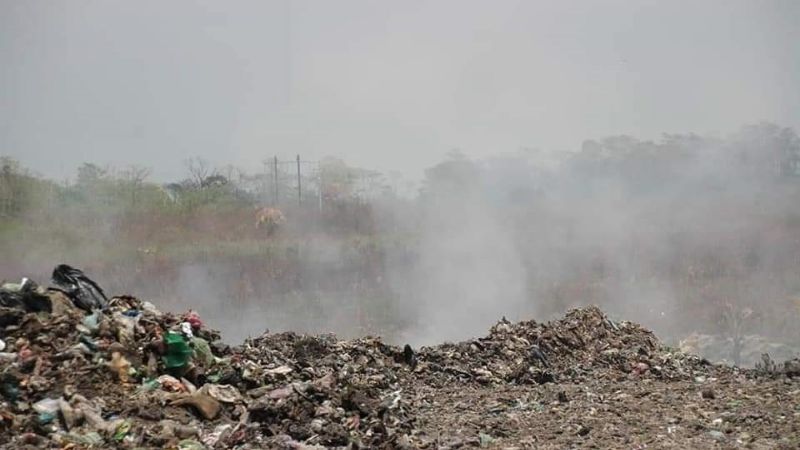 Hallan cuerpo calcinado en un basurero en Candelaria, Campeche