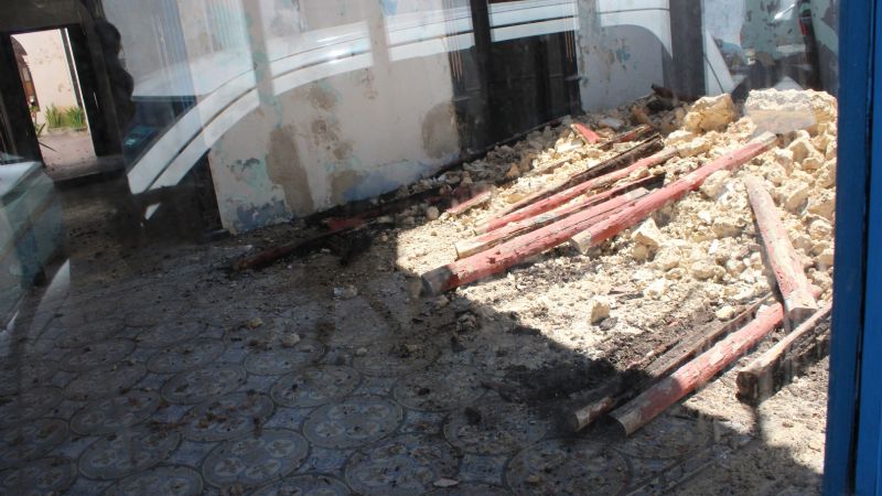 Colapsa techo de vieja casona en el barrio de Guadalupe en Campeche