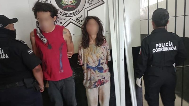 Detienen a dos hermanos por robar tubos metálicos de una vivienda en Kanasín