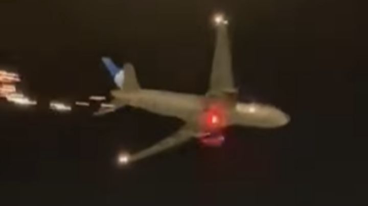 Avión sufre accidente y arroja chispas al salir del aeropuerto de Newark