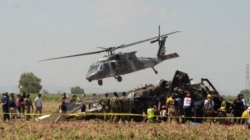 Falta de combustible, la causa del desplome del helicóptero de la Marina en Sinaloa