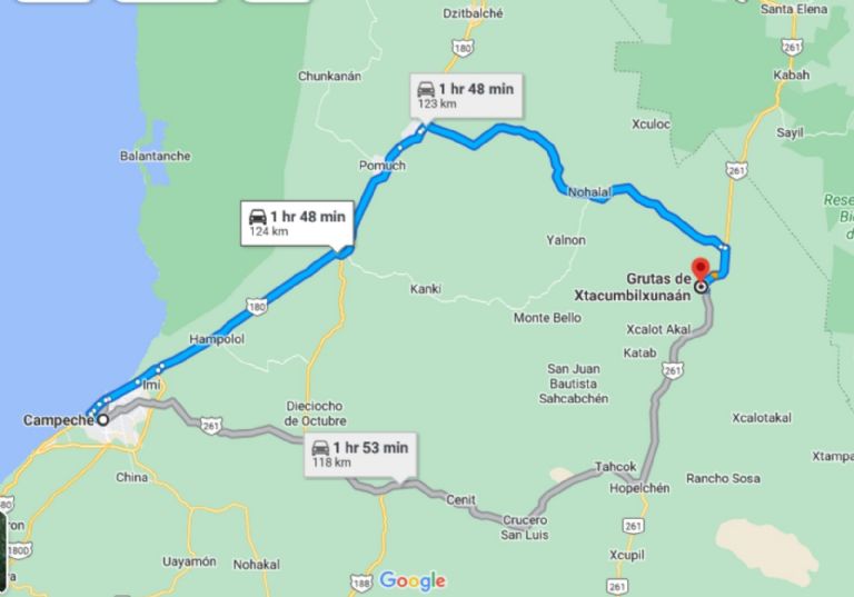 Existen dos rutas. Foto Google maps