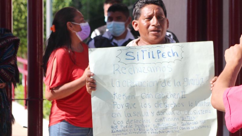 Pobladores de Sitilpech protestaron ante el Poder Judicial contra Kekén; exigen fallo en favor de la salud