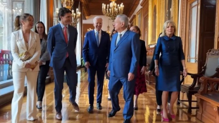 AMLO difunde video tras la reunión trilateral con Biden y Trudeau en Palacio Nacional