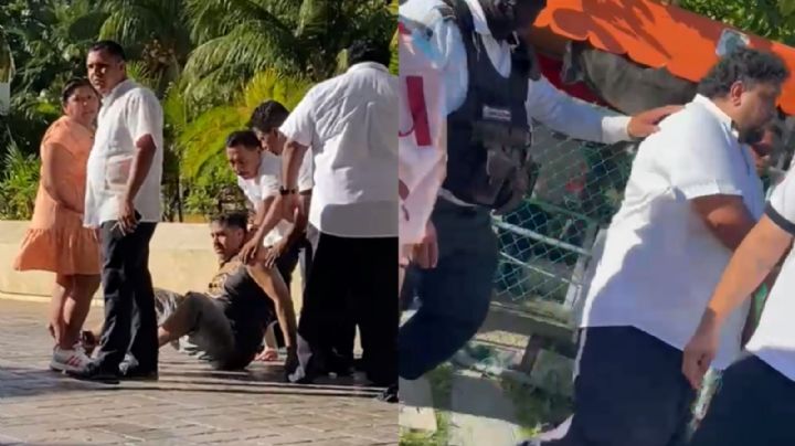 Taxistas de Cancún golpean a un usuario de Uber: VIDEO