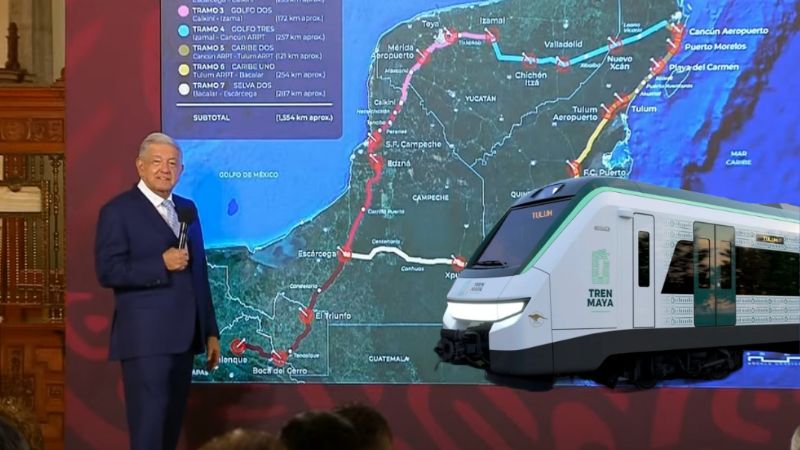 AMLO realiza este fin de semana su segunda gira de supervisión del Tren Maya del 2023