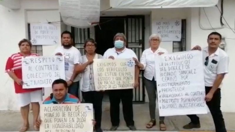 Sindicalizados de Champotón exigen destitución del Director de IEEA