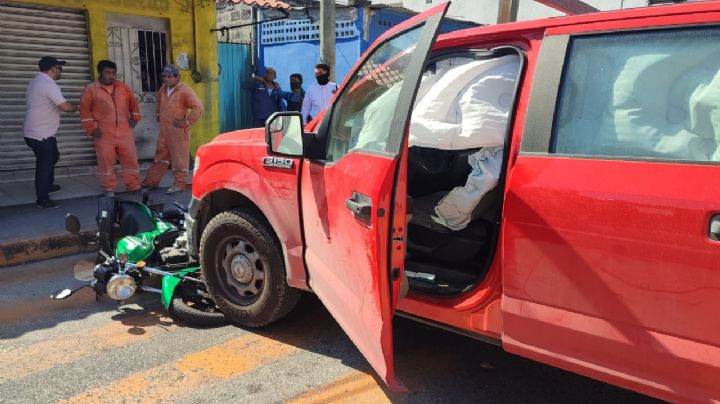Camioneta atropella a un motociclista en Ciudad del Carmen