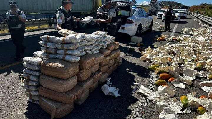 Guardia Nacional asegura 190 kilos de aparente mariguana en Michoacán