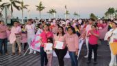 Caminata en el Día Internacional del Cáncer de Mama pinta de rosa el malecón de Campeche: EN VIVO