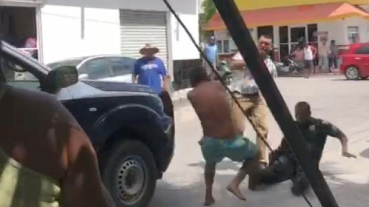 Hombre ataca con un cuchillo a un policía municipal en Cozumel